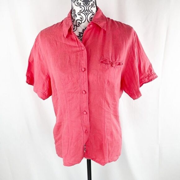 Vintage Christian Dior Chemises Linen Top - Picture 1 of 6